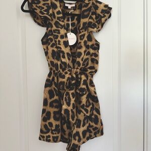 Leopard print romper! NEW WITH TAGS